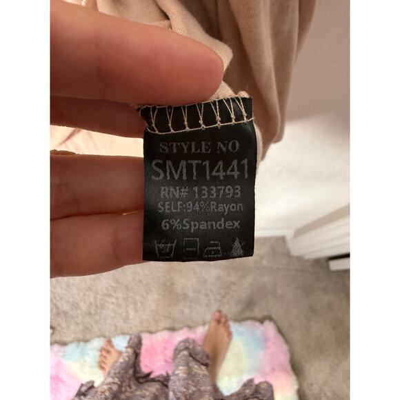 NWOT POL Blush Pink Hi Low Pocket Top Rayon Blend Large - Picture 11 of 11